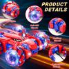 Punieayi Spider Remote Control Car, 2.4Ghz with Headlights, Double-Sided Off-Road, 360° Rotation, Rechargeable 4WD RC Stunt Car, IndoorOutdoor
