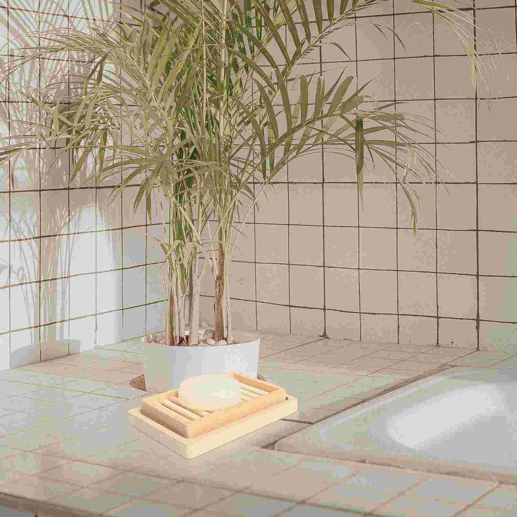 2pcs Wooden Soap Boxes Hollow Out Soap Dish Rustic Soap Holder Room Decoration for Bathroom Toilet Kitchen