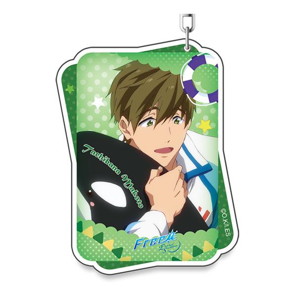 Chao Key Play Rin Haruka Boys' Swimming Club Acrylic Laser Keychain Pendant