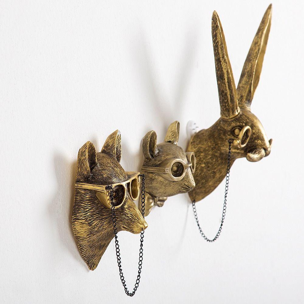 Bear Home Decor Exquisite Gift Animal Pendants Animal Head Ornament Bear Sculptures Crafts Ornament