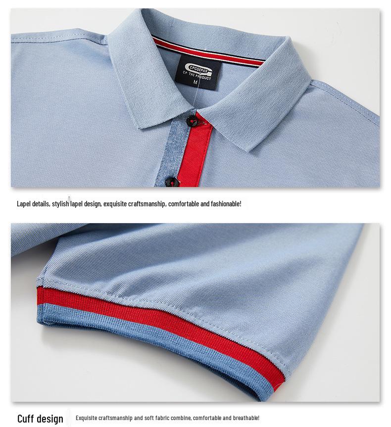 2026 Plus Size Men's Short Sleeve Polo Shirt - Summer Business Casual Lapel Design.