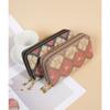 Women Soft PU Printed Long Wallet Double Zipper Large Capacity Wristlet Clutch Bag Card Coin Phone Purse