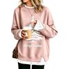 Women's Casual Printed Long Sleeve Sweatshirt Loose Fit Pullover Top