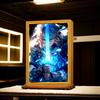 Legend Zelda Light Painting Photo Frame Princess Action Figure Led Night Anime Figures Collection Room Decor Gift of Poseable Articulated Scale