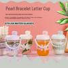 Creative Summer Insulated Glass Cup with Pearl Chain – Transparent, Portable, Cute, and Heat-Resistant.