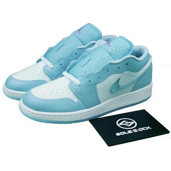 Air Jordan 1 Low SE 'Aquarius Blue' Glacier UNC GS Youth FN7366-400 38 blu