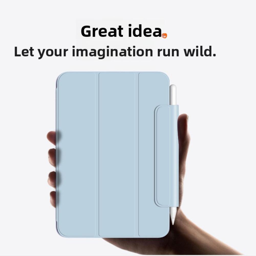 Magnetic Leather Case for 2025 iPad Air M3 with Dual Side Cover and Buckle for Air 456 12.9 Inch Mini 67