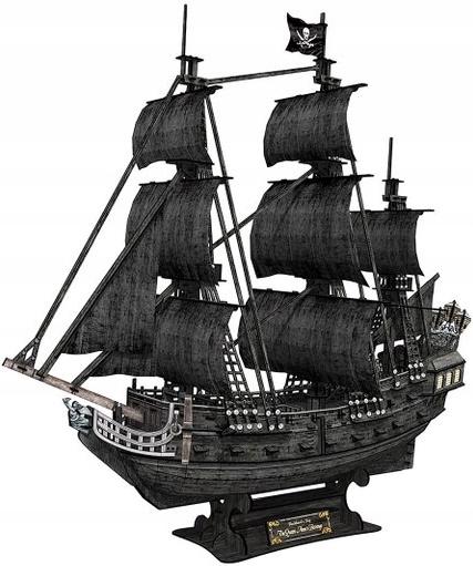 Puzzle divertente cubico 3d nave pirata vendetta della regina anna 308 elementi t4018h
