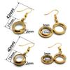 6Pairs 15mm/17mm Stainless Steel Earrings Floating Charms Locket Eardrop Glass Living Memory Earrings For Women Jewelry Making