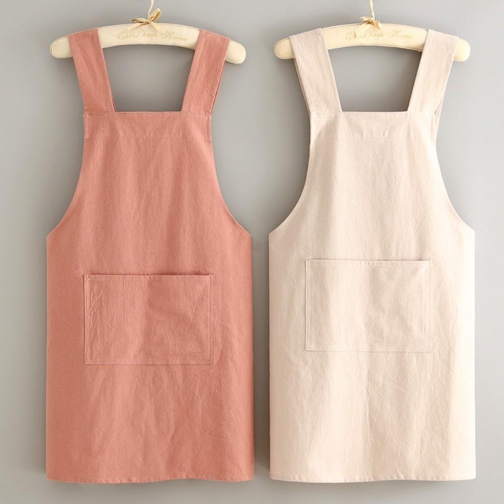 Breathable Kitchen Cooking Apron Anti Fouling Work Clothes Unisex Adult Cotton Aprons  Dining