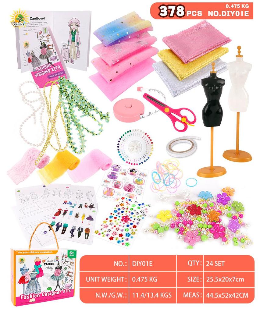 DIY Sewing Set for Creative Girls Ages 6-12: Design and Make Children's Clothing