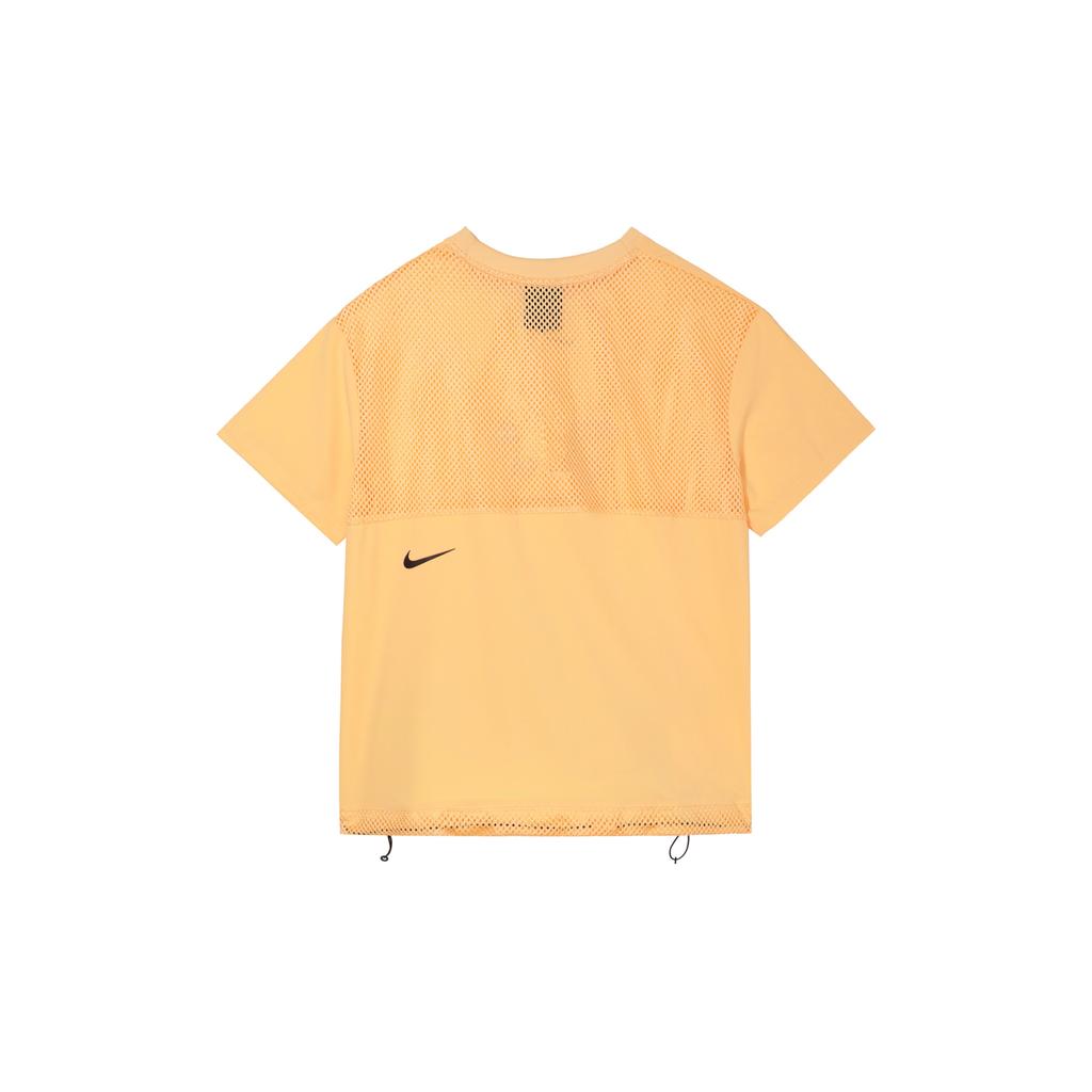 Nike Sportbekleidung Tech Pack Logo Rundhals Kurzarm T-Shirt Damen Oberteile Hellmelonenorange DC8116-884