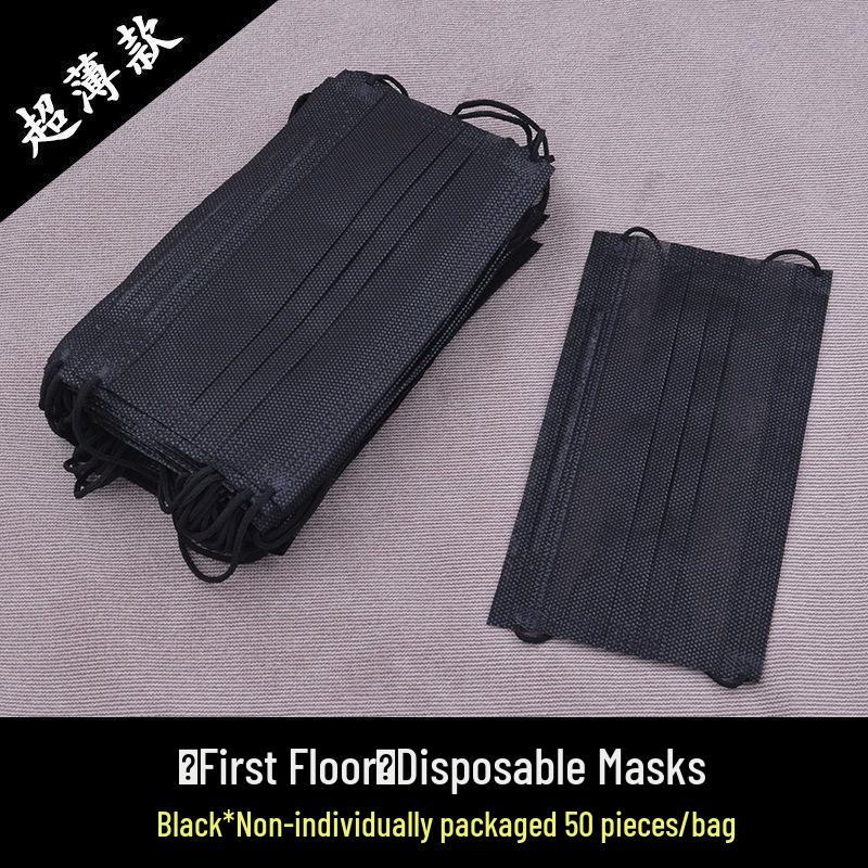 Ultra-dünne atmungsaktive Einwegmasken: Ein- oder dreilagig, Unisex, Einzeln verpackt, Erhältlich in Weiß oder Schwarz