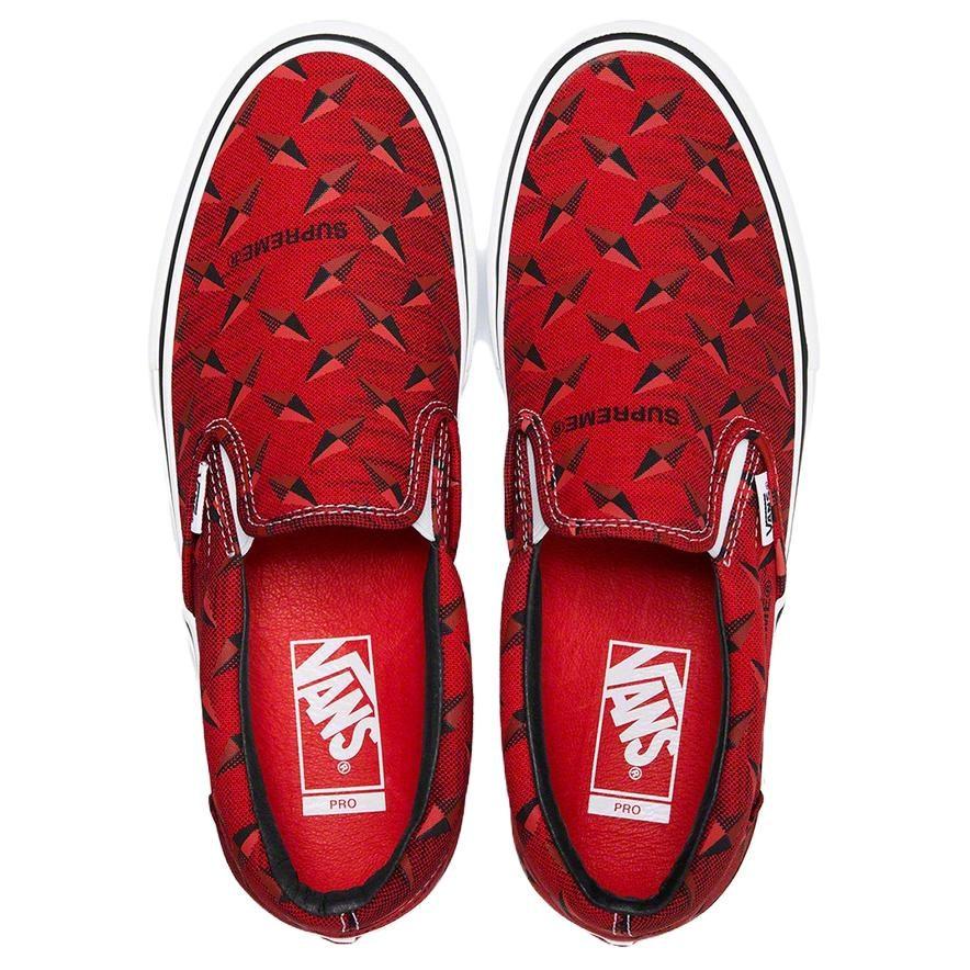 Slip-On Supreme x Classic Vans Pro 'Diamond Plate Red' VN0A347VTEH