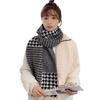 New Couple Style Ins Houndstooth Plaid Scarf for Women Winter Korean Style Versatile Student Warm Scarf for Men