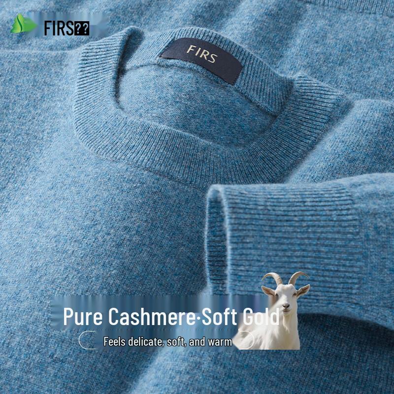 Shanshan Men's Pure Cashmere Round Neck Sweater