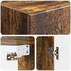 Wall Mounted Cabinet Smoked Oak Finish 33 x 34.5 x 90 cm Engineered Wood