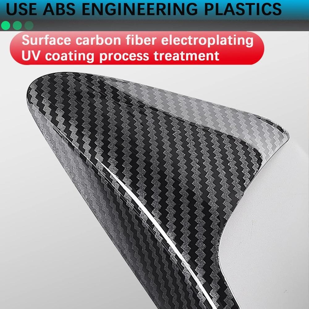 For Tesla M 3/Y Side Camera Protection Cover Carbon Fiber Fender Trim Cover 2017-2026 Glossy Fit Car Modification Accessories