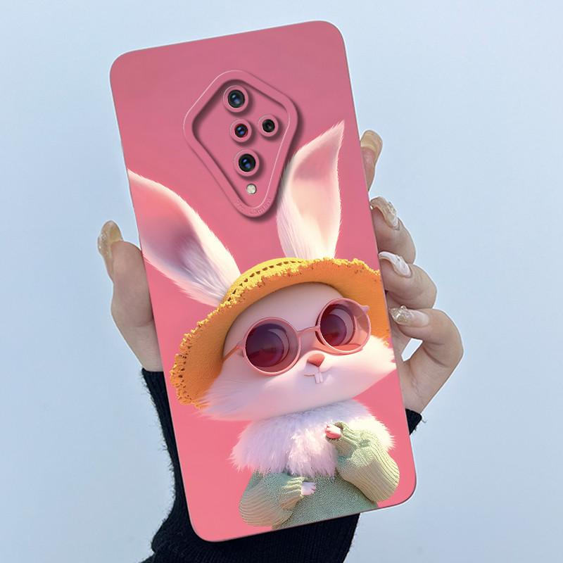 For Vivo S1 Pro Case 1920 PD1945F_EX Cover Lovely Cat Soft Liquid Silicone Matte Phone Case For Vivo X50 Lite V17 Russia Coque
