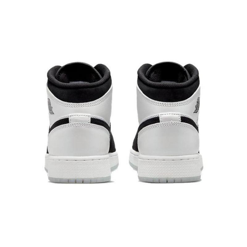 Jordan 1 Mid SE GS buty do koszykówki za kostkę czarne/białe unisex DN4321-100