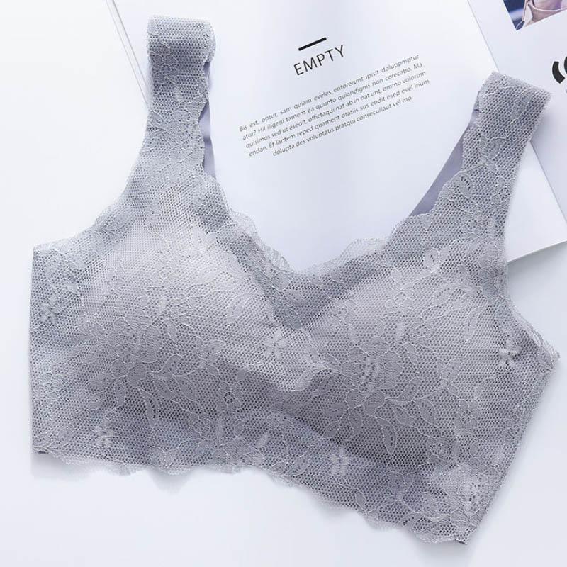 

Женское тонкое кружевное сексуальное спортивное нижнее белье, непровисающее латексное белье без следов, без стального кольца, регулируемый бюстгальтер M
