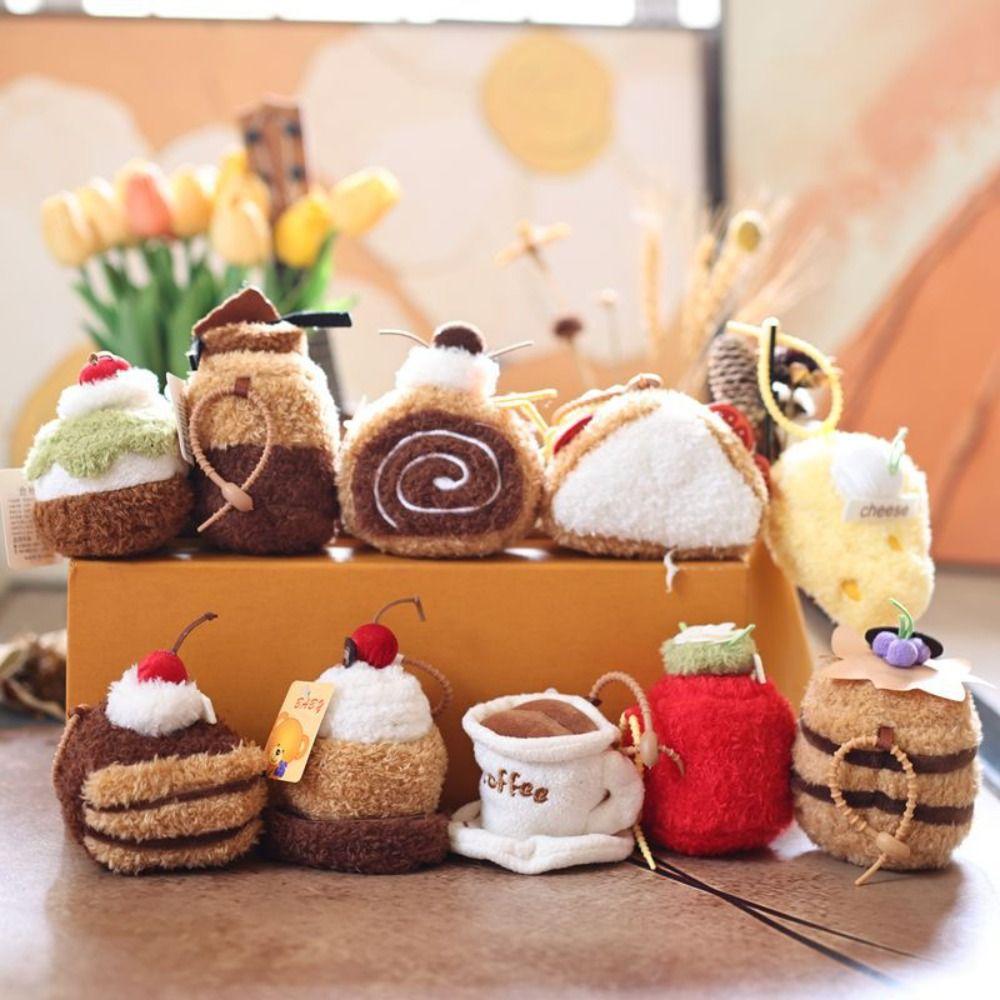 Cookie Cupcake Sandwich Cheese Doll Afternoon Tea Series Dessert Plush Keychain  Kids Toy