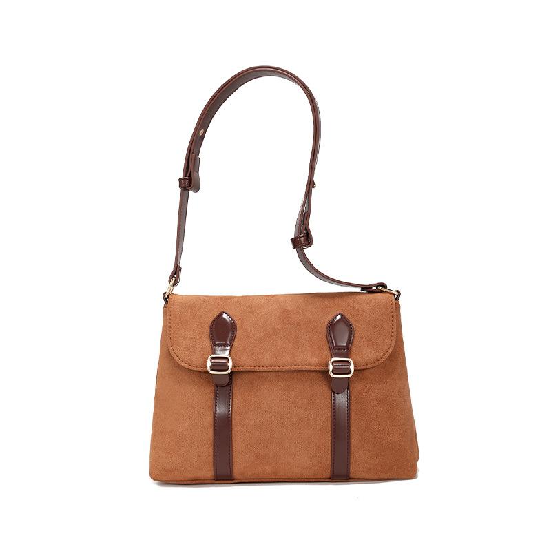 Latest Design Korean Ins Postman Bag Designed for Women Suede Classic Matte One-shoulder Crossbody Bag Durable Material