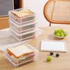 Plastic Bread Storage Box Airtight Food Storage Container Sandwich Bread Keeper with Lid Loaf Bread Container Kitchen Organizer
