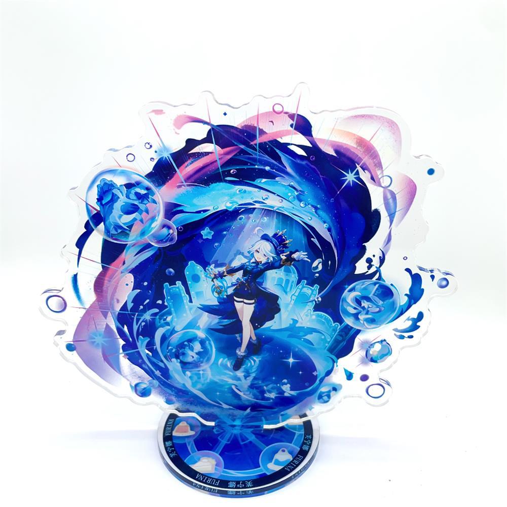 Anime Figure Genshin Impact Furina Arlecchino Xiao Yae Miko Yelan Acrylic Stand Model Board Desk Decor Standing Sign Fans Present