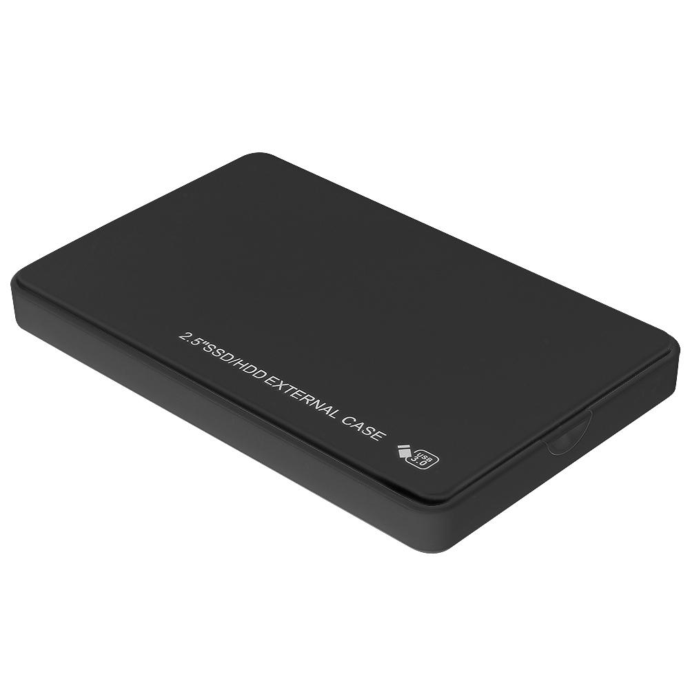 2,5 Zoll Mobile Festplatte Externes Gehäuse ABS 5 Gbit/s Übertragung HDD Box USB3.0 SATA Schwarz  (Nicht enthalten