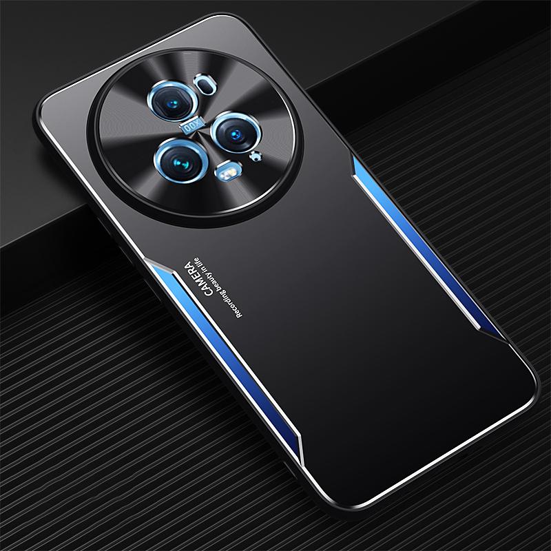 

For Honor Magic5 Pro Slim-fit Smartphone Shell Aluminum Alloy+TPU Mobile Phone Case Silver