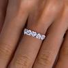 925 Sterling Silver Moissanite Diamond Heart Ring for Women, Stylish Stackable Valentine's Day Gift