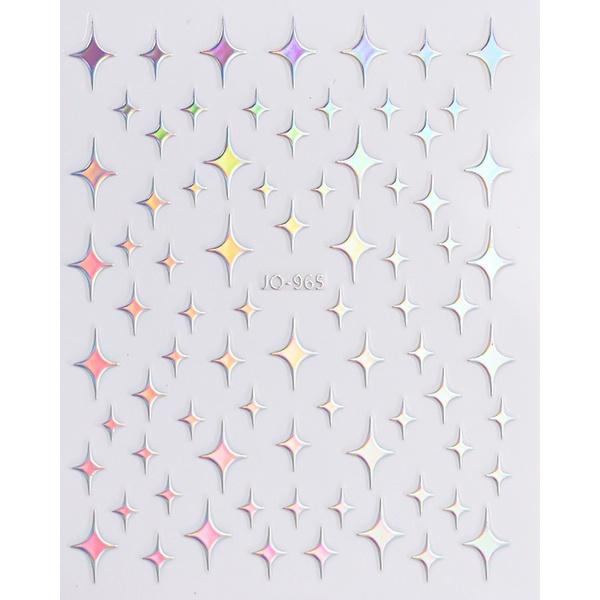 

3D INS Asterism наклейки для ногтей золото серебро черный белый лазерный декор ногтей гель-лак маникюр советы, инструмент для дизайна ногтей 965