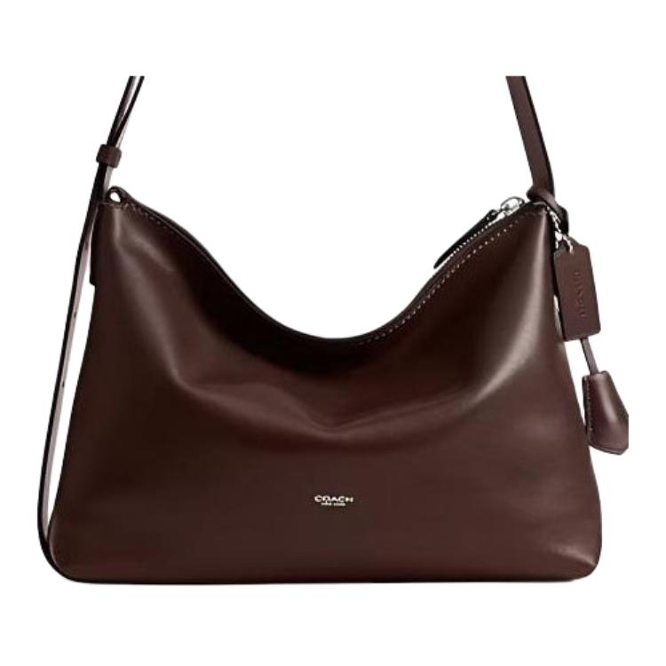 Coach Mott Messenger Bag 33 Letter Logo Adjustable Shoulder Strap Leather Large Unisex Couple Bag Unisex Bags Brown CCB57-MPL