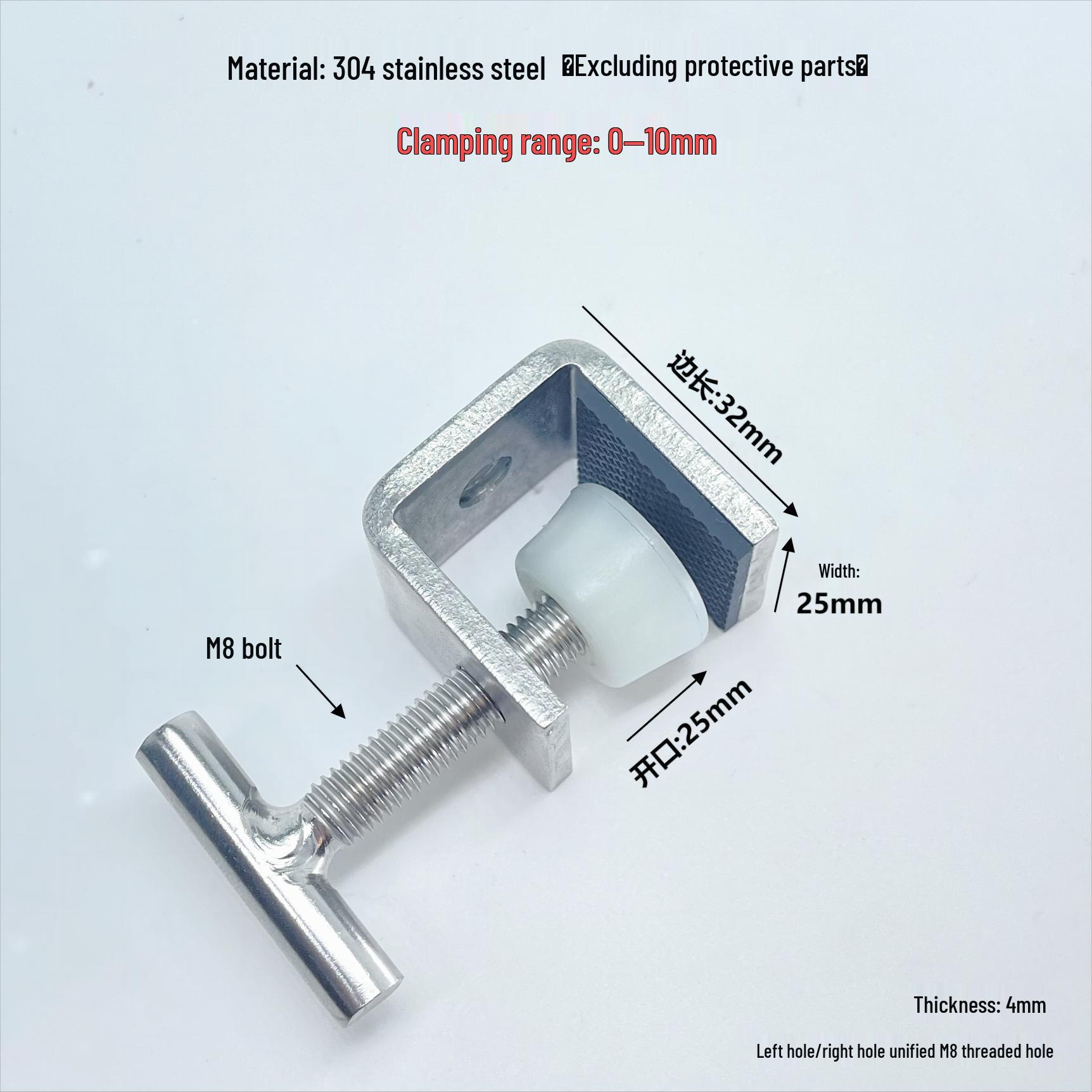 304 Нержавеющая сталь U/C/G-образный Тигровый зажим Держатель трубы