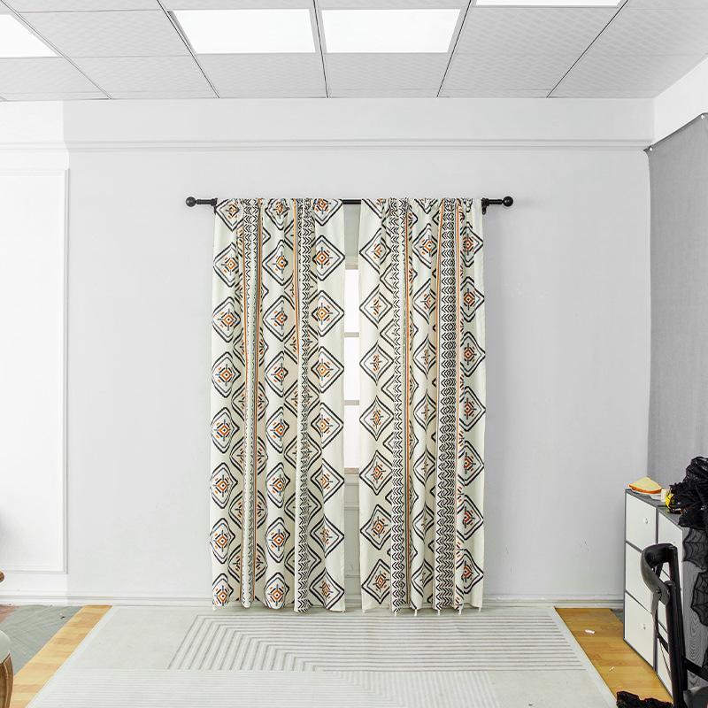 Curtain Printing Colored Bohemian Country Curtains Direct Supply