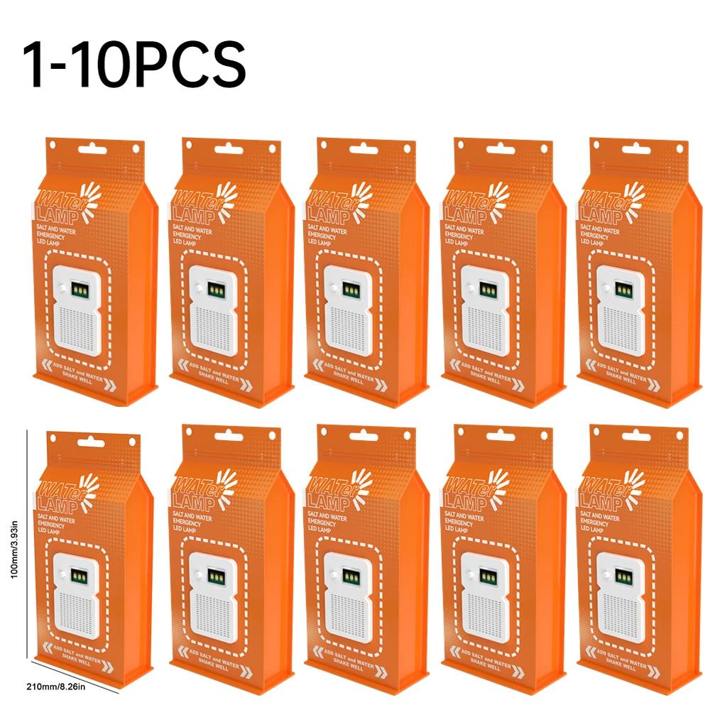 

1-10 шт. Світлодідна лампа на соленій воді Водонепроникна Портативна Кемпінгові ліхтарі Багаторазова Зовнішня Аварійна лампа для Нічної риболовлі Дорожні приналежності Orange