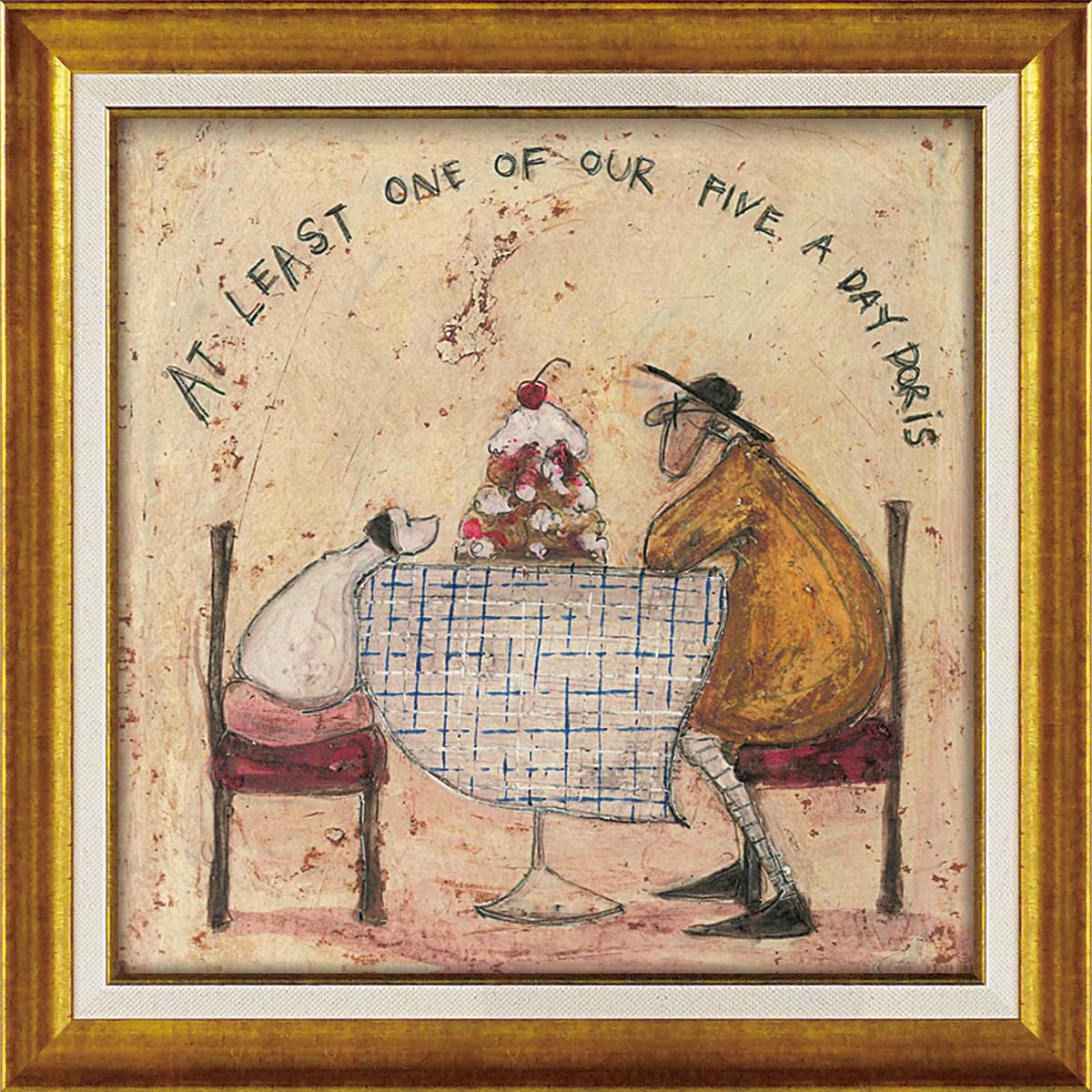 YouPower Сам Тофт Гелевое Покрытие Квадратная Художественная Рамка, Средняя,  Один из Пяти : Дорис