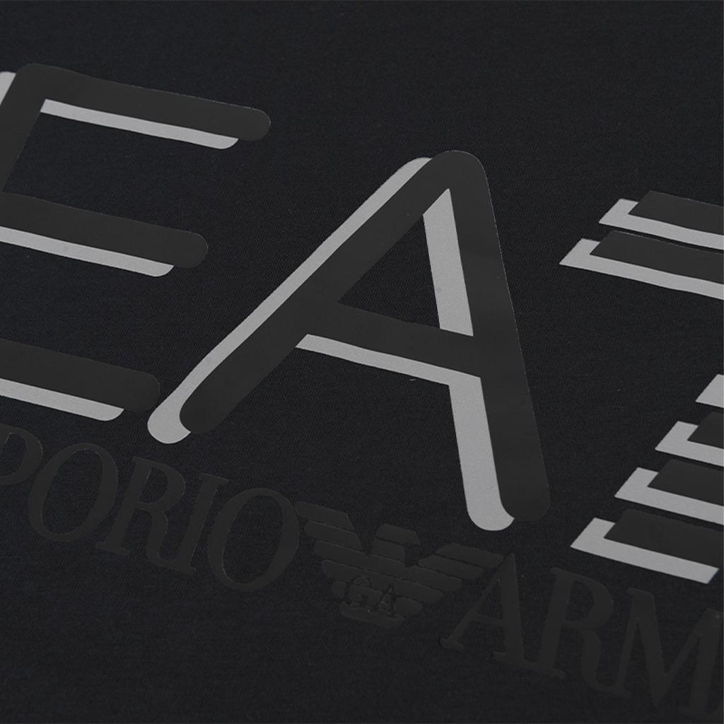 Emporio Armani EA7 Letter And Number Logo Print Crew Neck Short Sleeve T-Shirt Men Tops Black 3HPT81-PJM9Z-1200