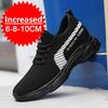 Fashion Men White Sneakers Elevator Shoes Men's Hidden Heels Breathable Heightening Shoes Increase Insole 6CM Sports Casual Height Shoes