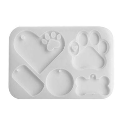 Cat Claw Heart Bone Silicone Molds Epoxy Resin Casting Mold DIY Craft Keychain Pendant Mold for DIY Ornaments Decoration