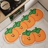 Crystal Velvet Kitchen Mat Non-slip Foot Mats Cartoon Food Breads Shape Carpet for Living Room Absorbent Bathroom Rug Doormat