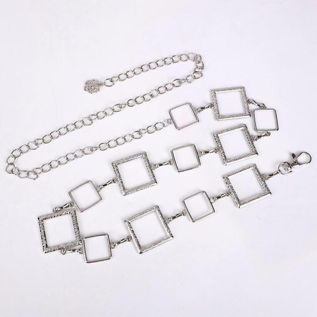 Bohemian Style Engraved Metal Waist Chain for Dresses and Jeans