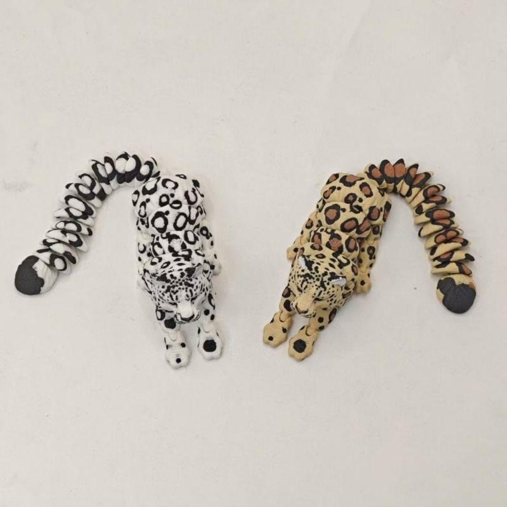 Simulation Snow Leopard Model Creative Simulation Tiger Figurine  Home Decoration