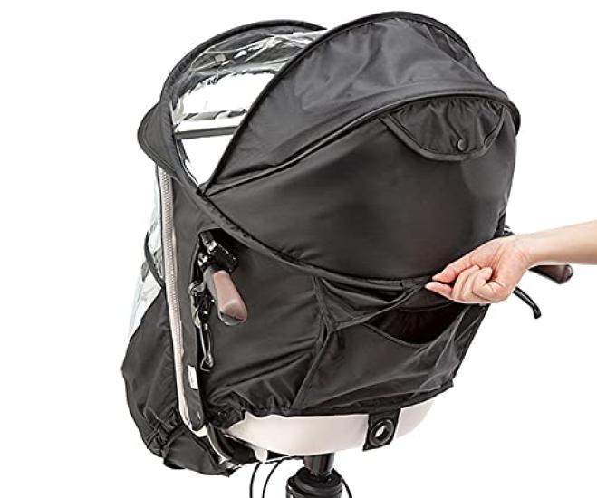Panasonic Child Seat Rain Cover NAR178 for Gyutto Cruum EX and Gyutto Cruum DX (Front) (Black)