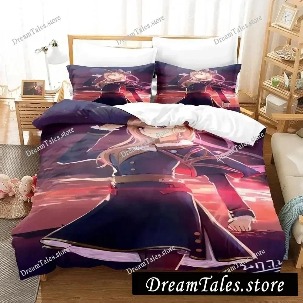 Azur Lane Luxury Bedding Set Japan Anime Cartoon Duvet Cover Set Comforter Bedspread Linen Twin Single Size Printed Home Textile