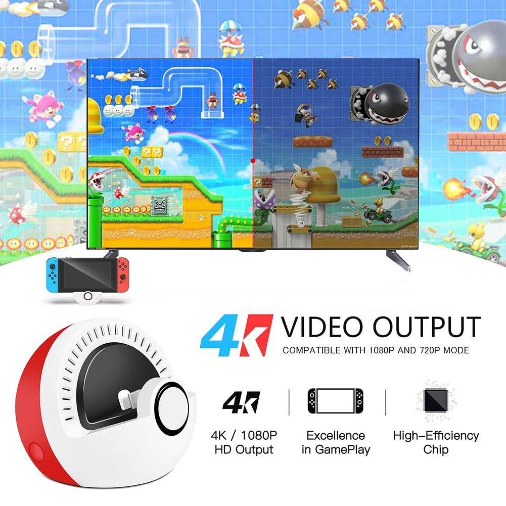 Station d'accueil TV Switch pour Nintendo Switch Adaptateur portable compatible HDMI Support de conversion de base de chargement multifonctionnel