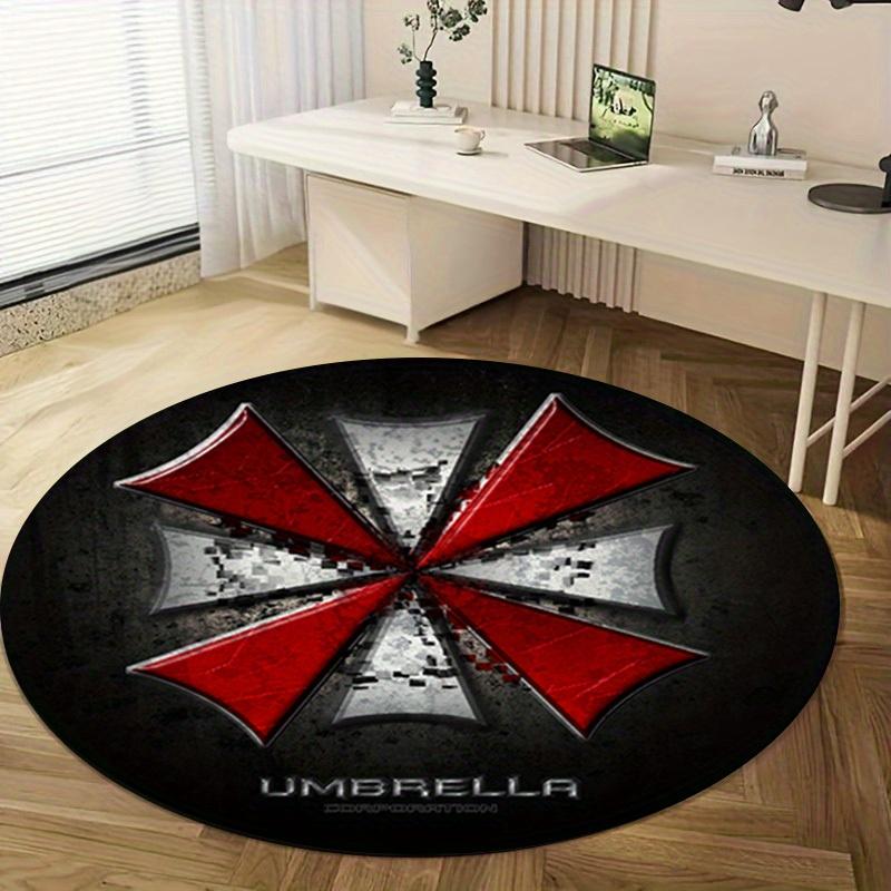 1ks Kruhový koberec s logem Umbrella Corporation - Domácí dekorace, Kulatý koberec do kanceláře, Venkovní dárková rohožkaRC2810