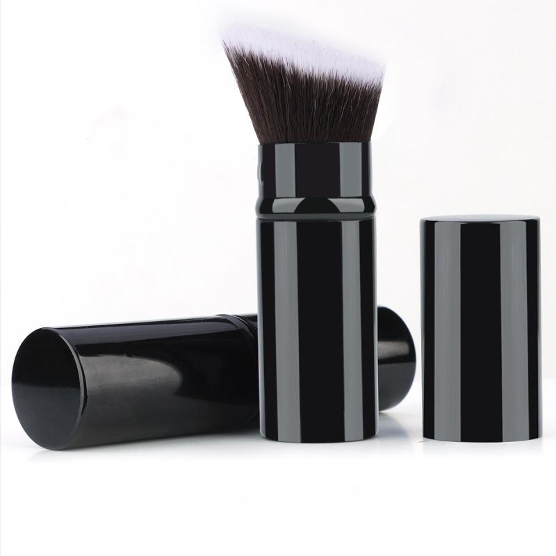 Compact Retractable Makeup Brush - Blush, Powder, Mushroom Head Tool