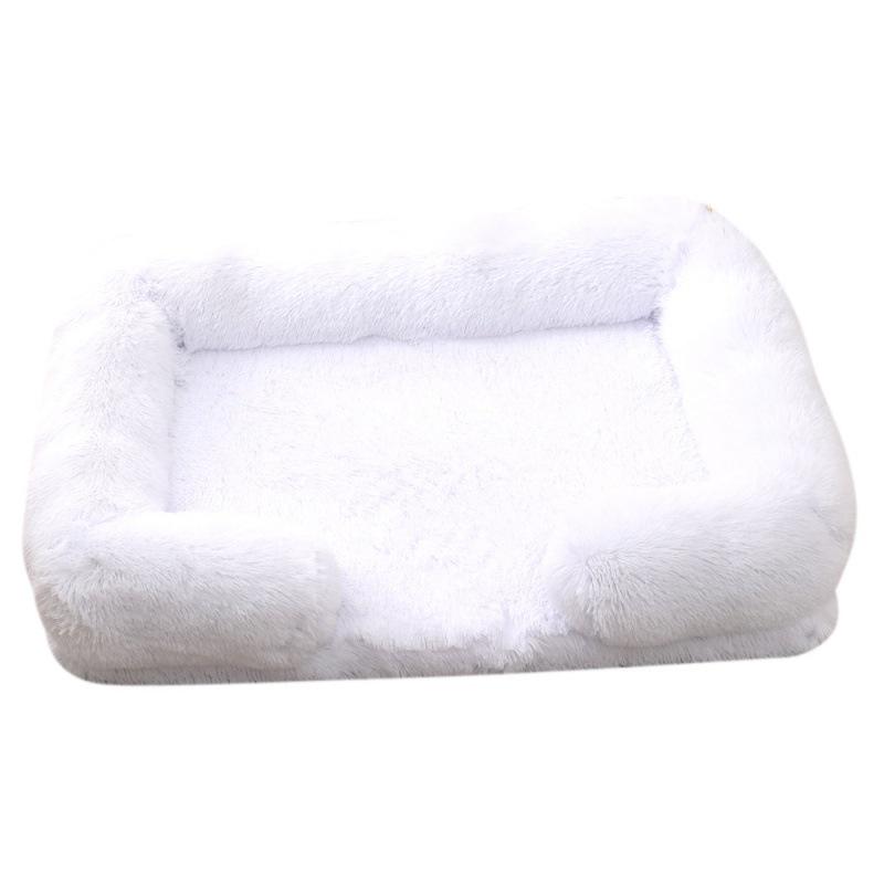 Plush Round Pet Bed for Dogs & Cats - Winter Dog Mat